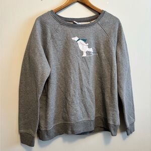 Columbia Polar Bear Winter Comfy Cozy Casual Pullover Sweatshirt Top Grey